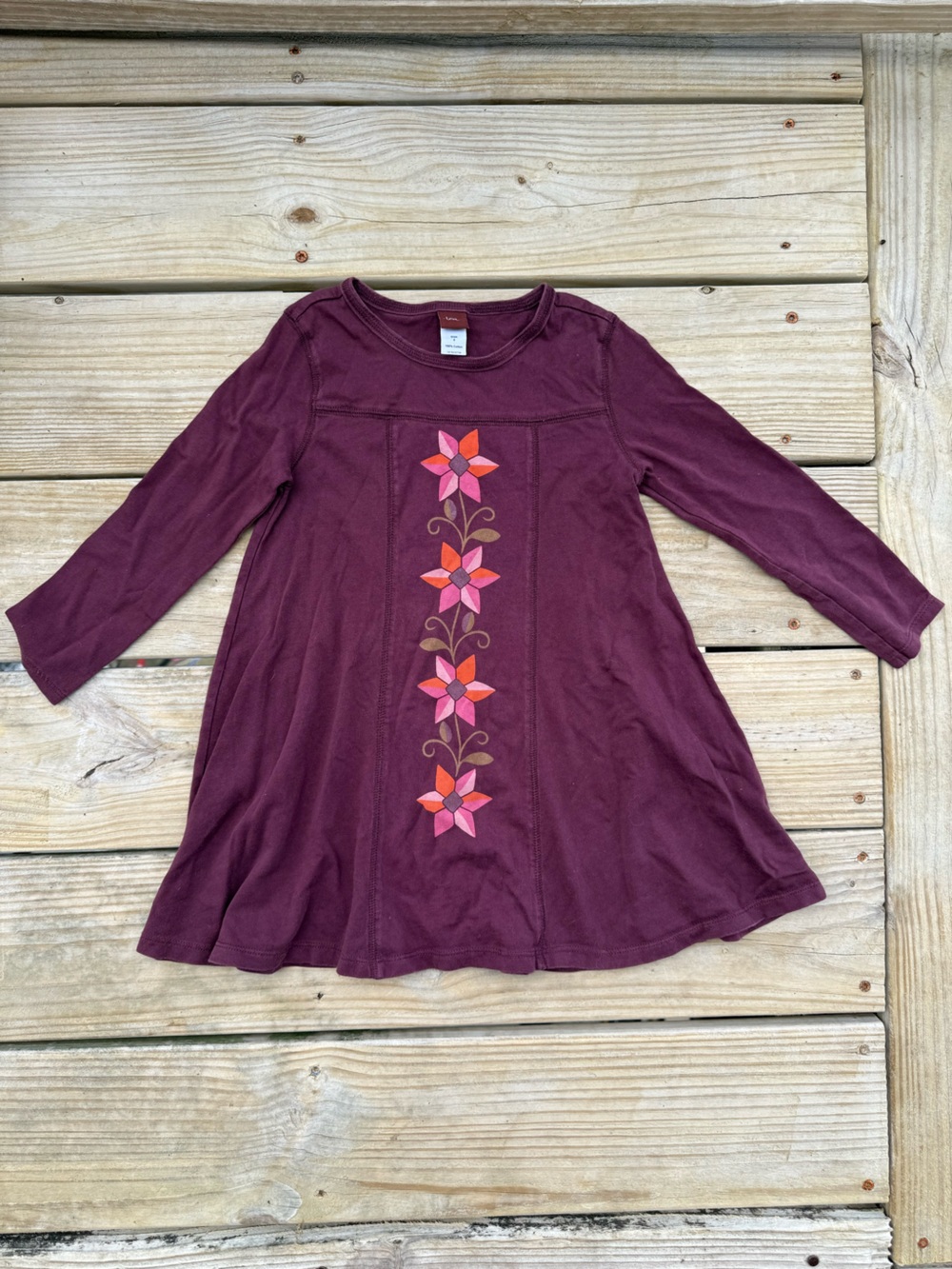 tea collection long sleeved dress - 4T